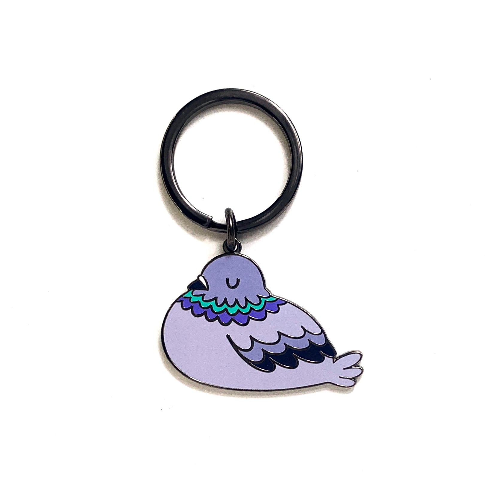 Sleeping Pigeon Keychain