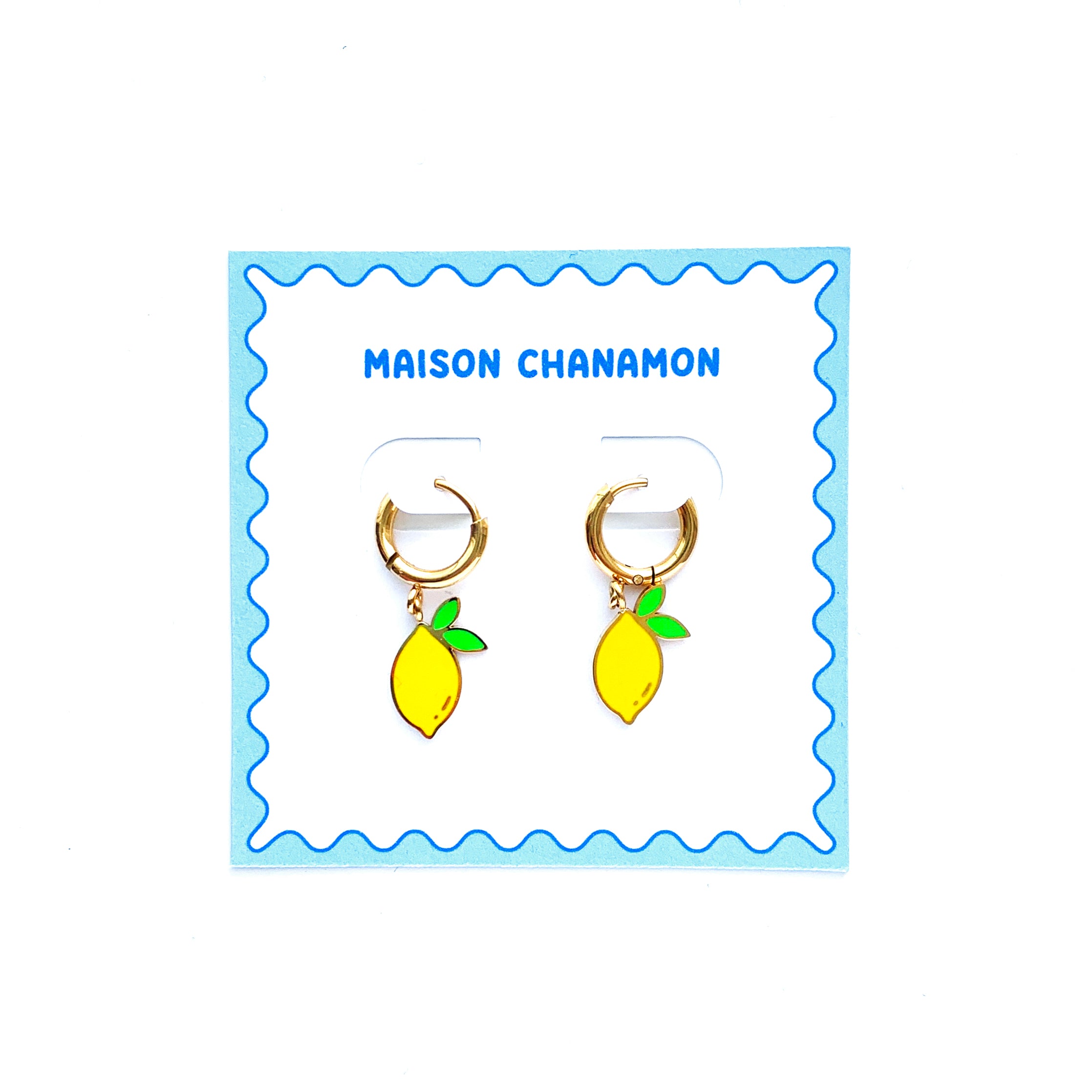Lemon Hoop Earrings