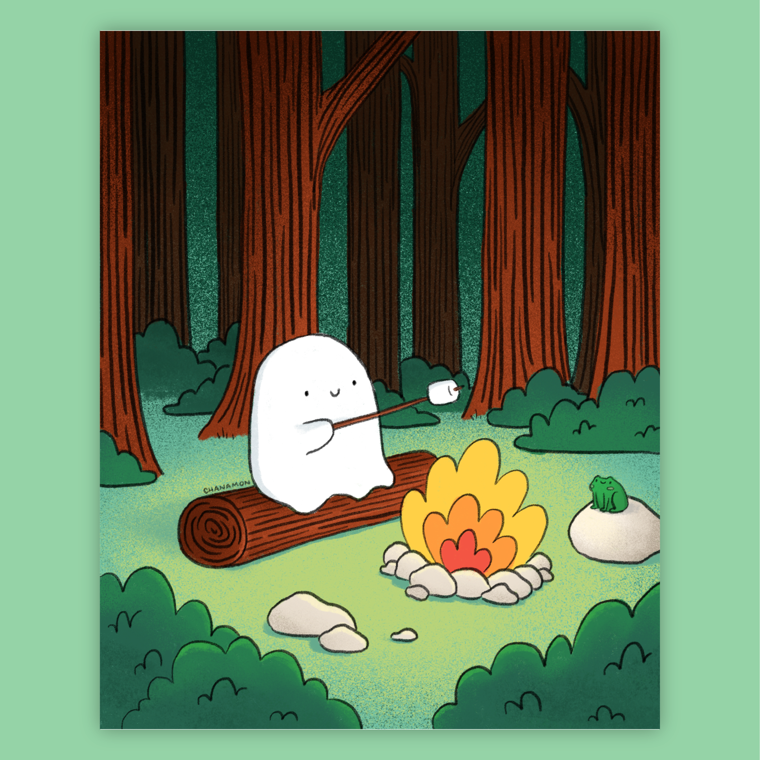 Campfire Ghost Print