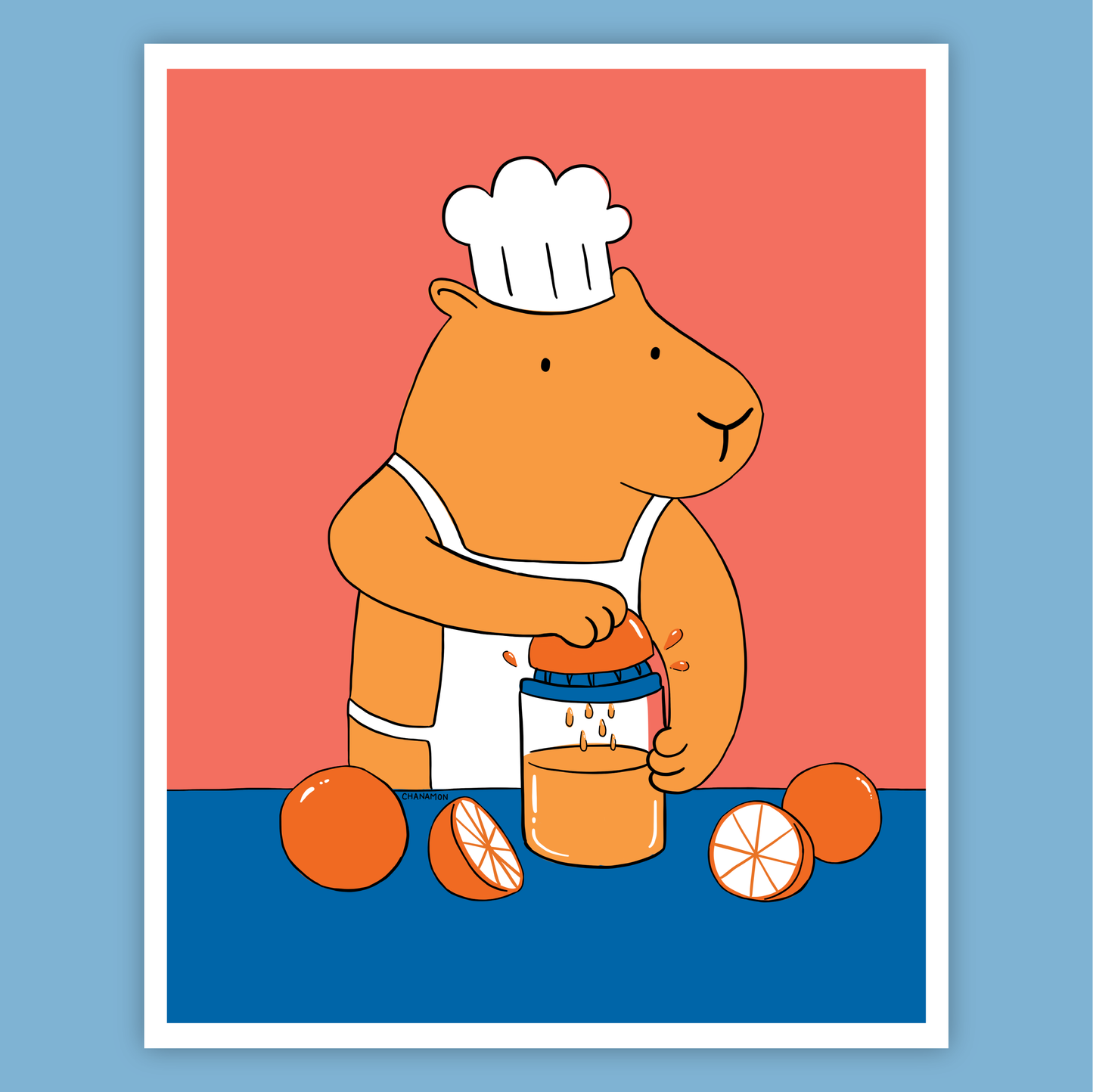 Capybara Chef Print