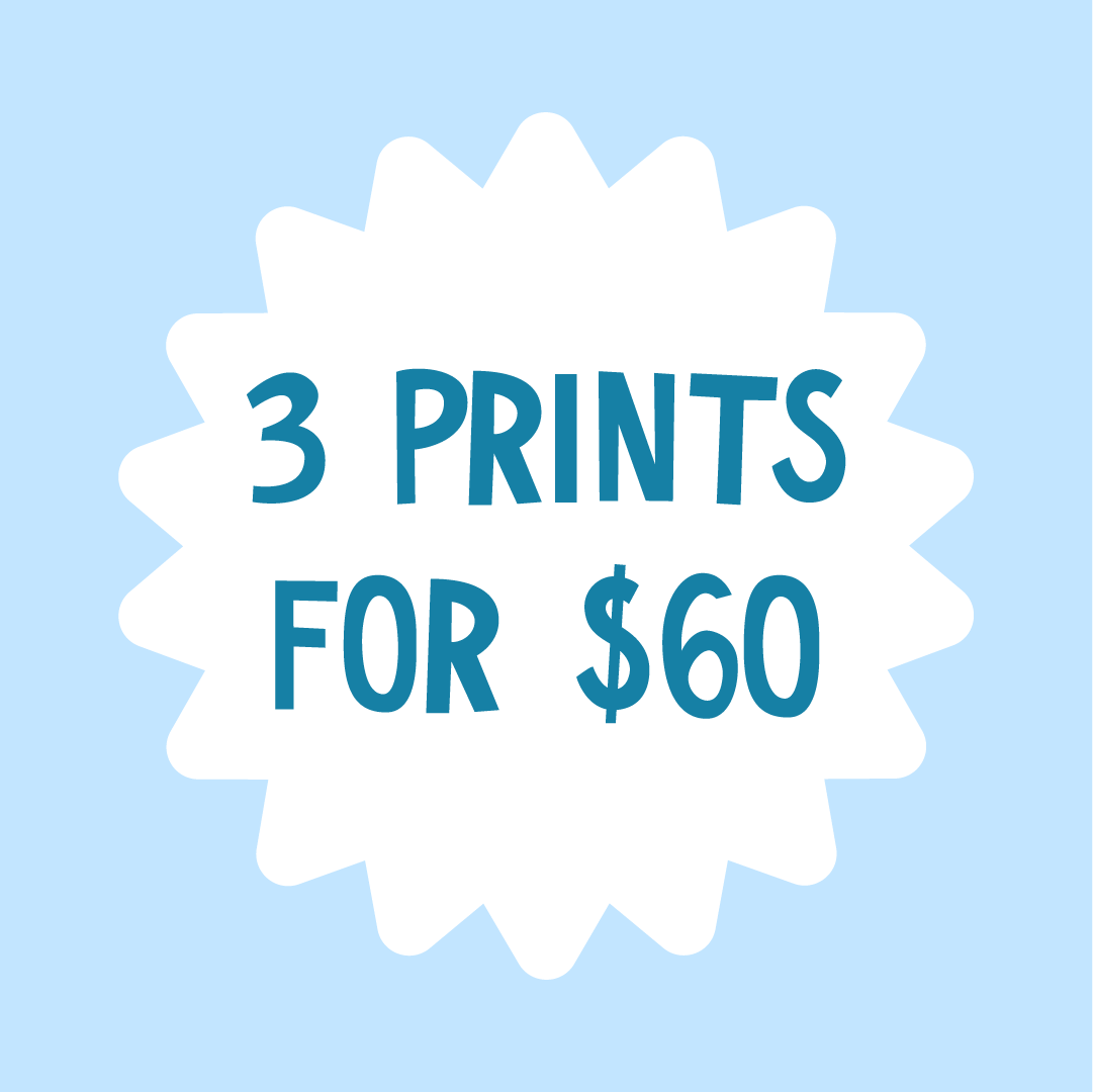 3 Prints for $60