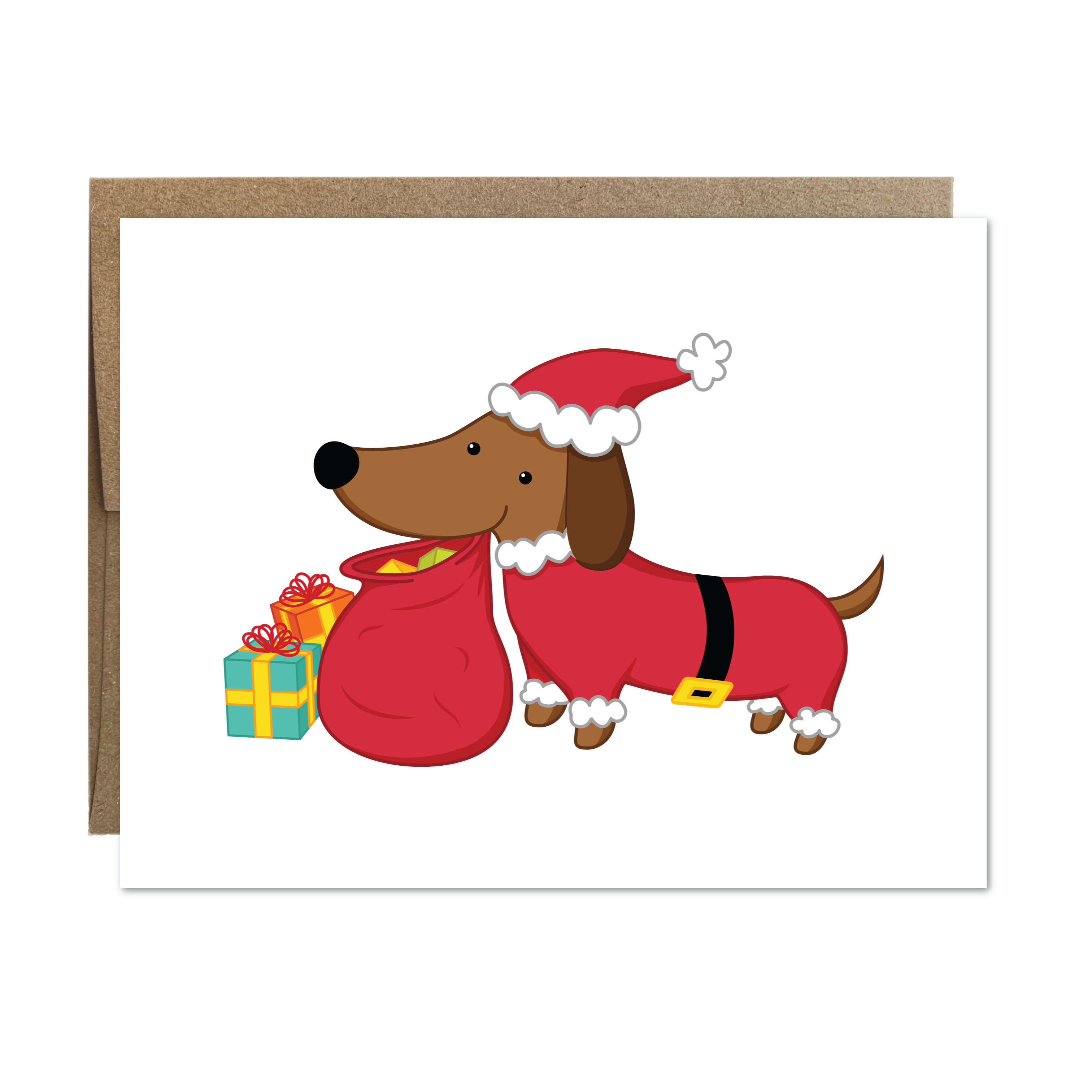 Dog Santa Holiday Card