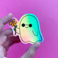 Hippie Ghost Holographic Sticker