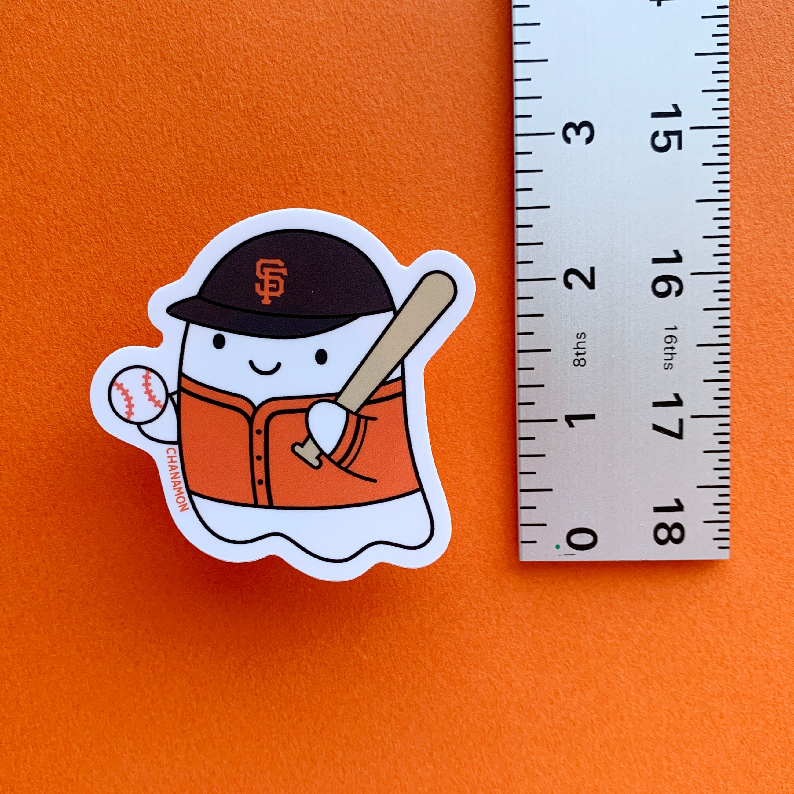 SF Giants Baseball Ghost Sticker