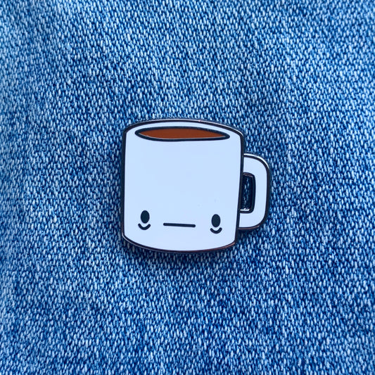 Tired Mug Enamel Pin