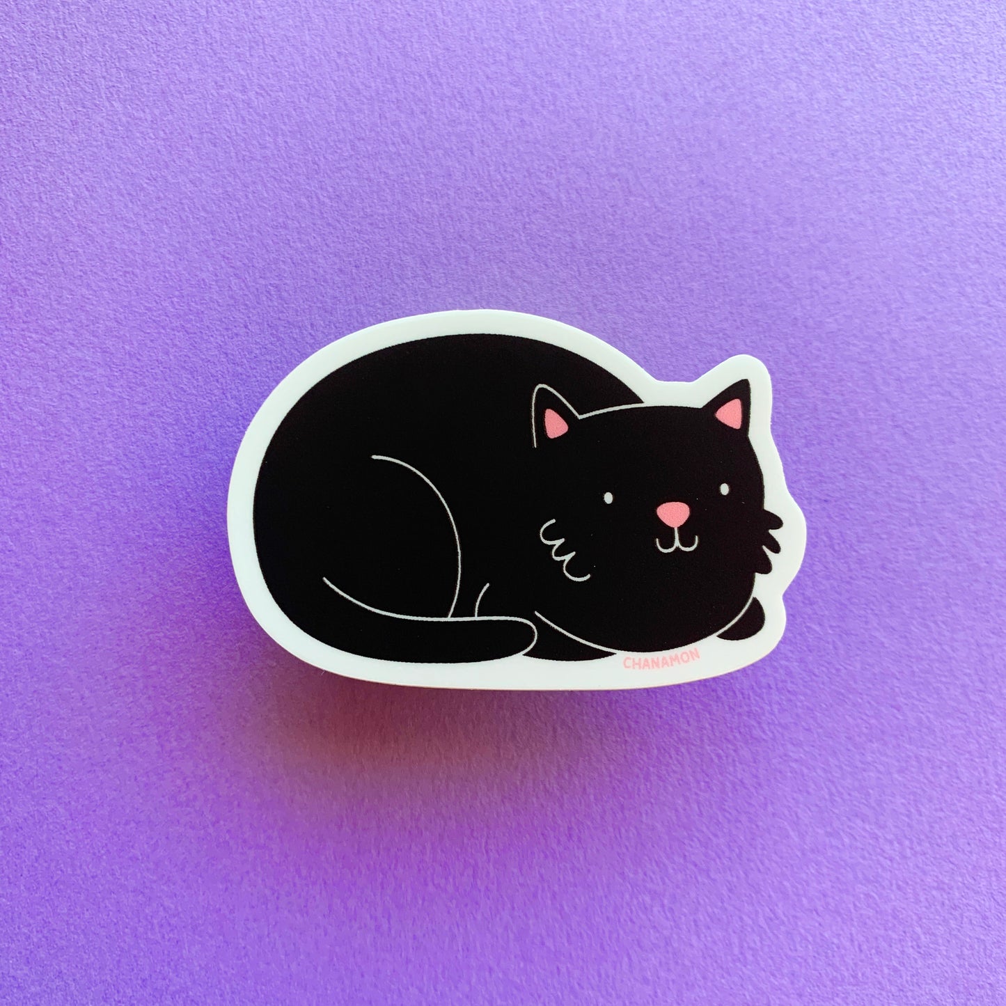 Black Cat Loaf Sticker