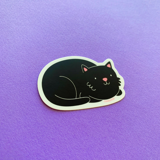 Black Cat Loaf Sticker