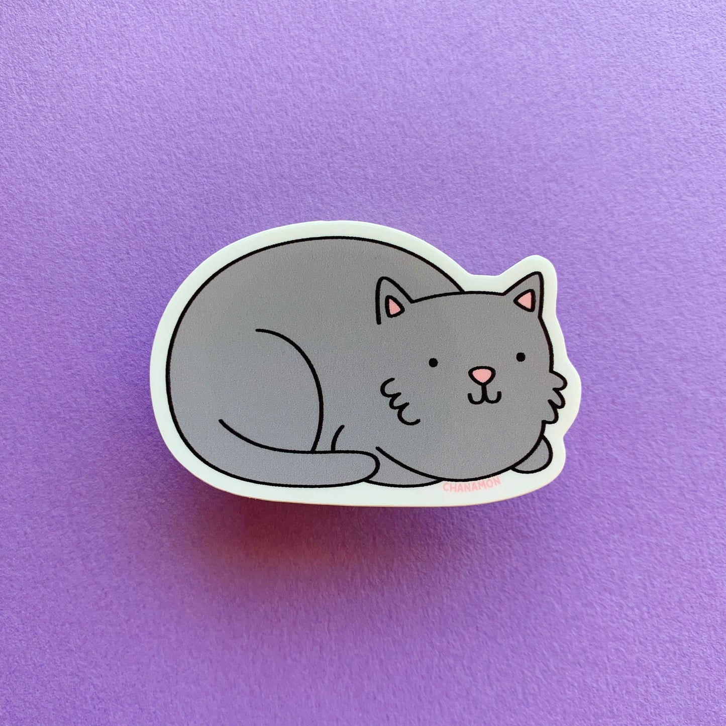 Grey Cat Loaf Sticker