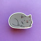Grey Cat Loaf Sticker