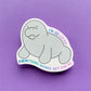 Manifesting Manatee Lucky Sticker