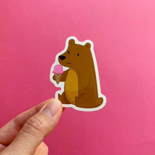 Ice Cream Bear Sticker