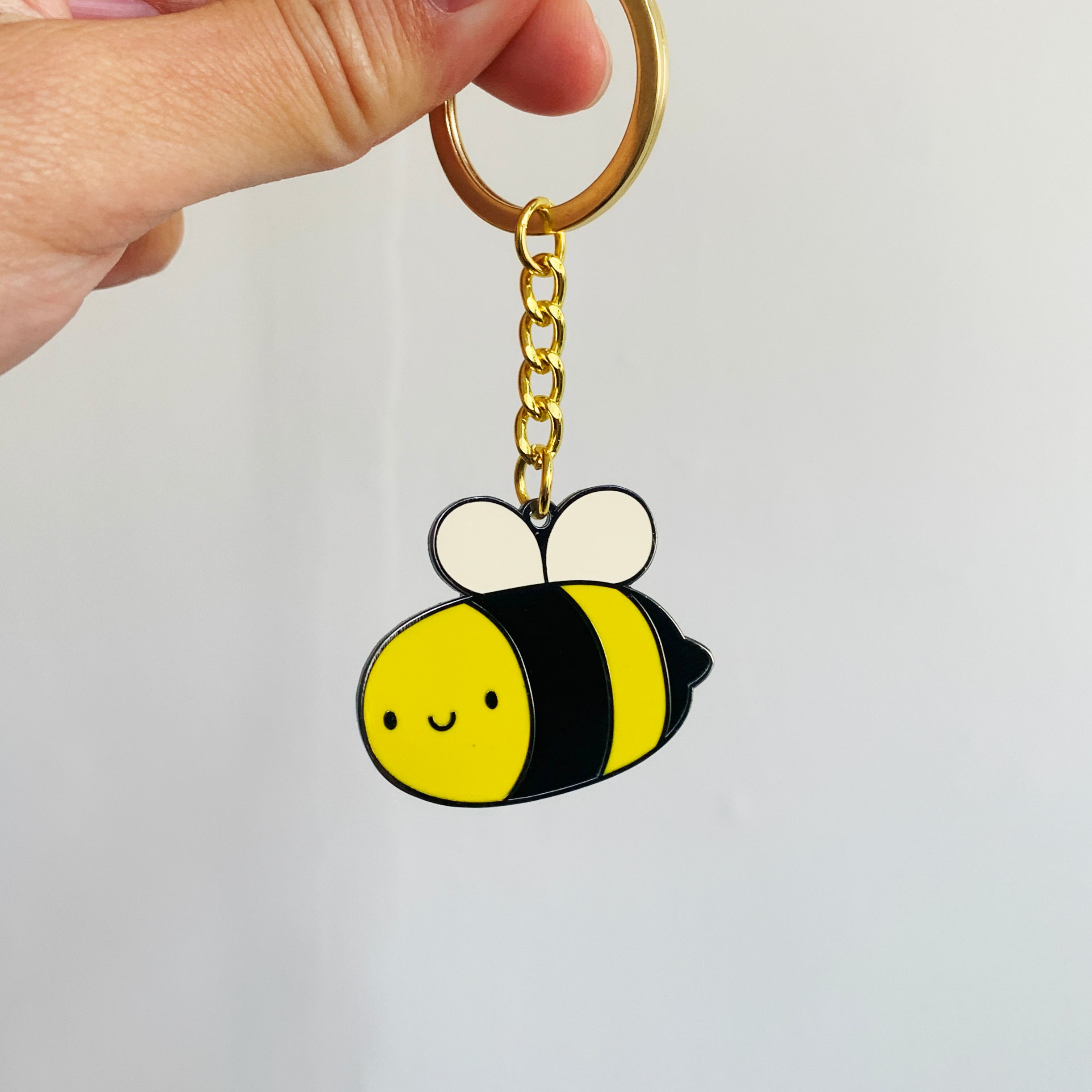 Bumblebee Jasper Moon Keychain 