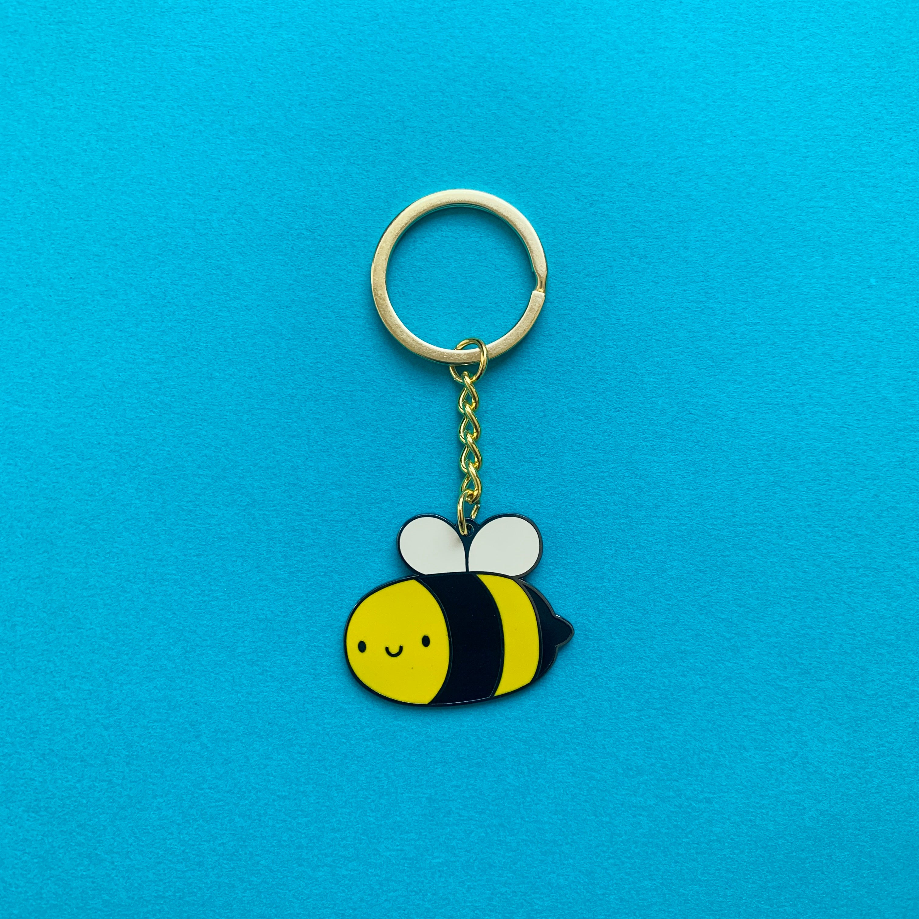 Bumble Bee Metal Keychain
