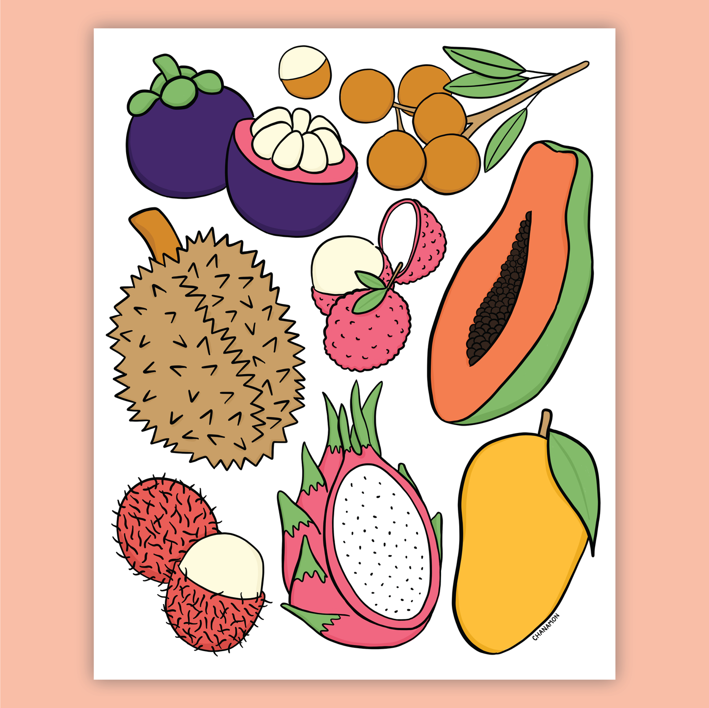 Asian Fruit Print