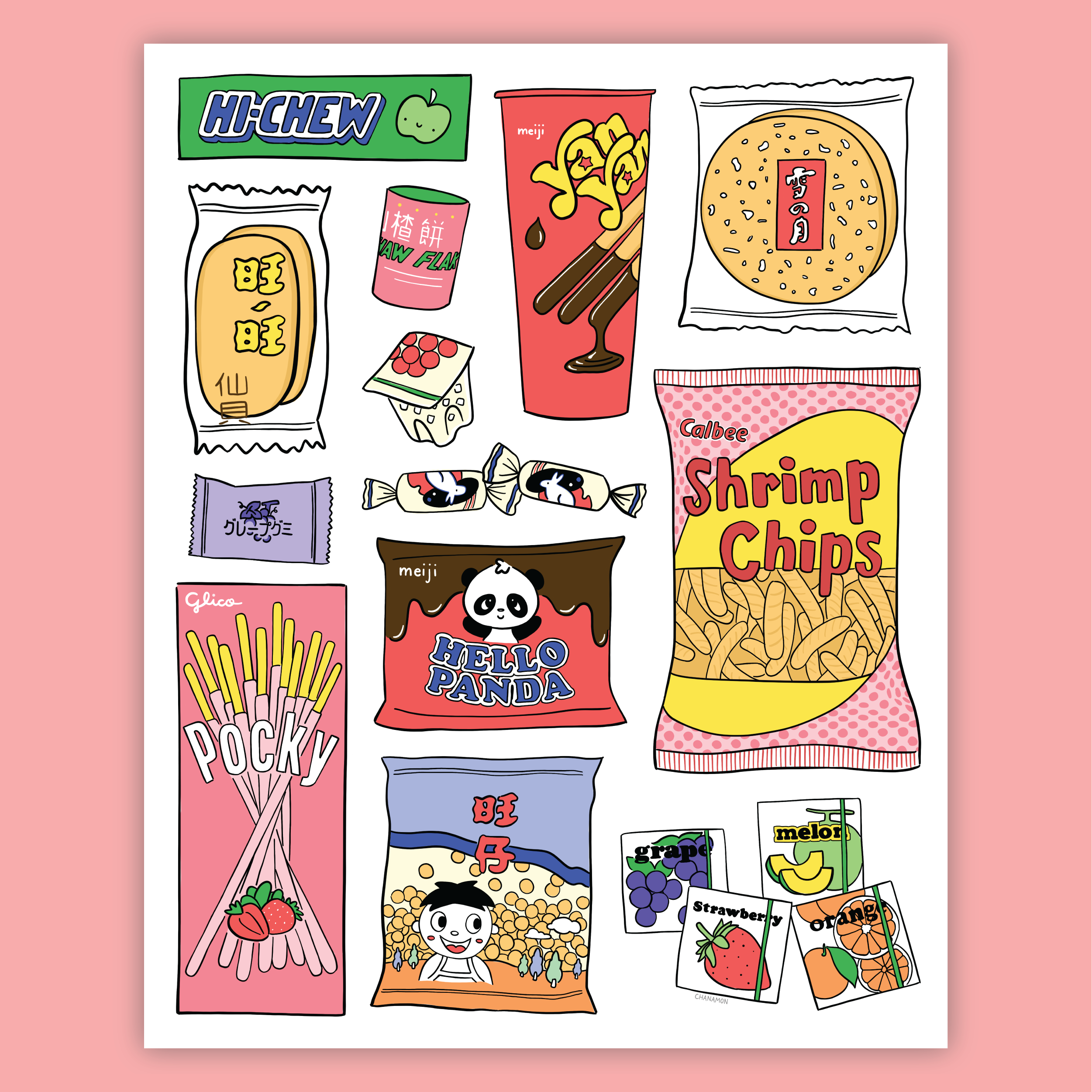 Asian Snacks Print