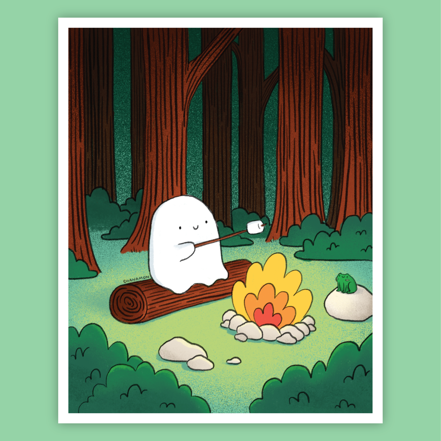 Campfire Ghost Print