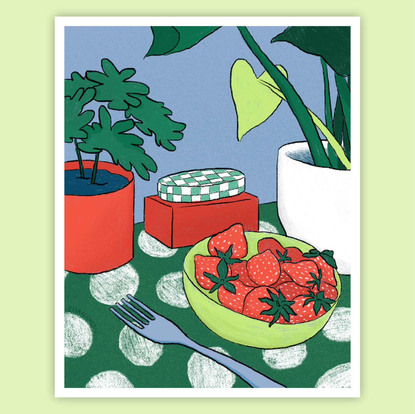 Strawberries Still Life Print
