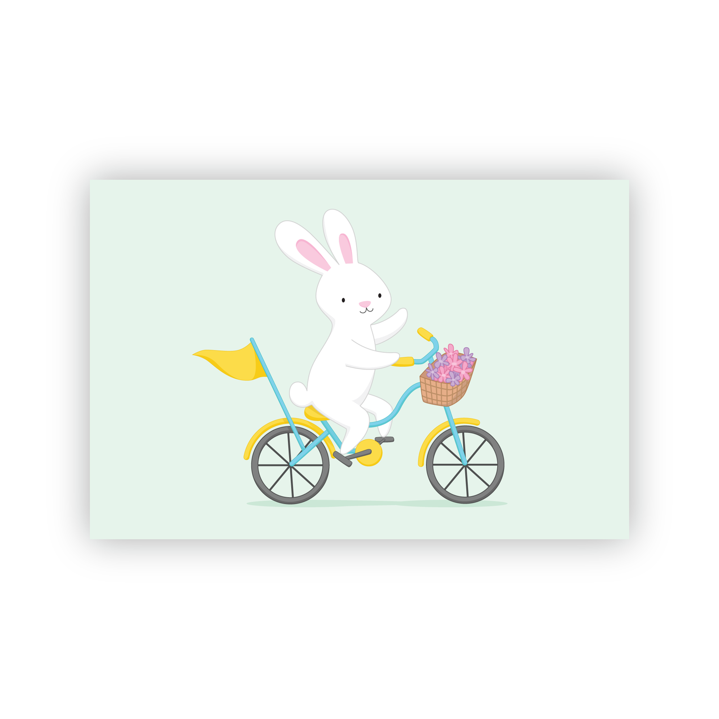 Bunny on a Bike Postcard