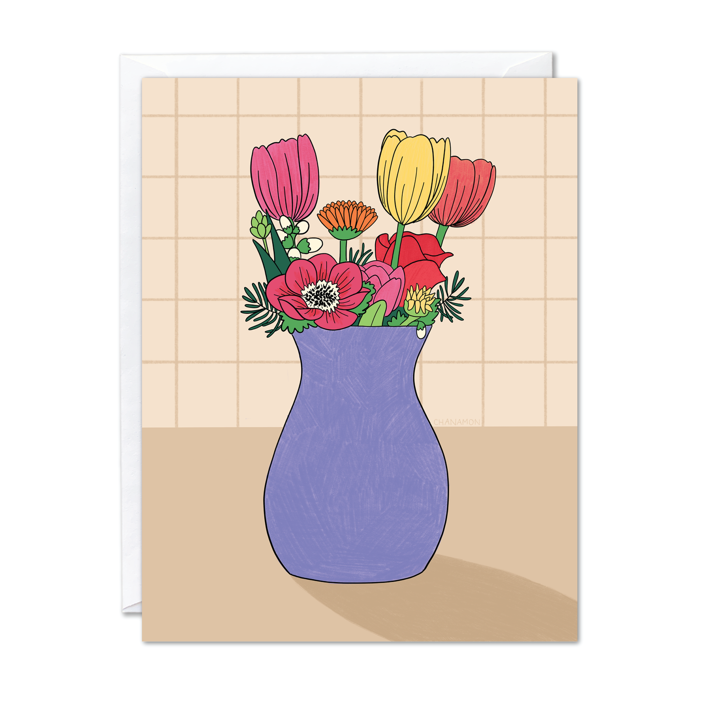 Purple Vase Card