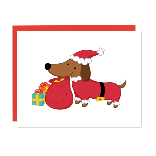 Dog Santa Holiday Card