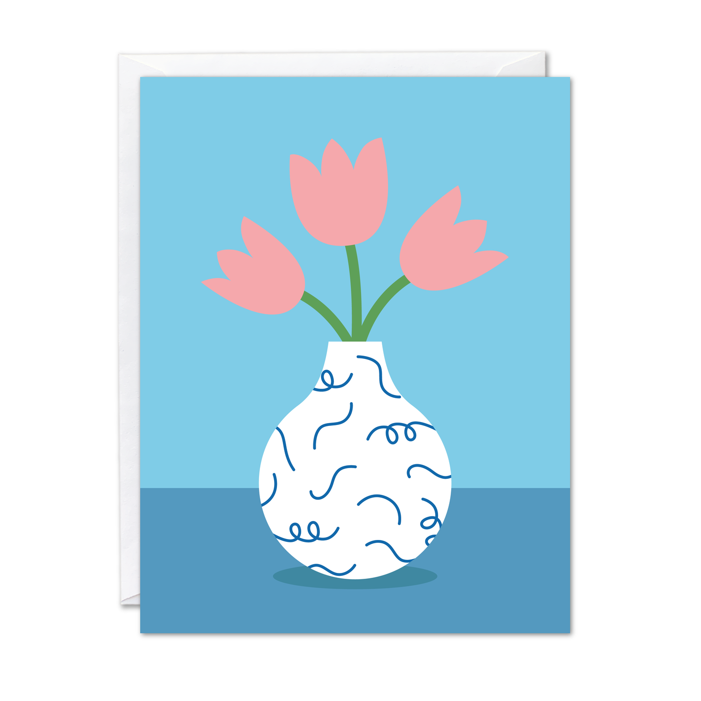 Squiggly Tulips Card